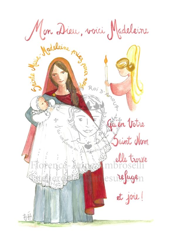 pack 30 images de baptême avec sainte madeleine