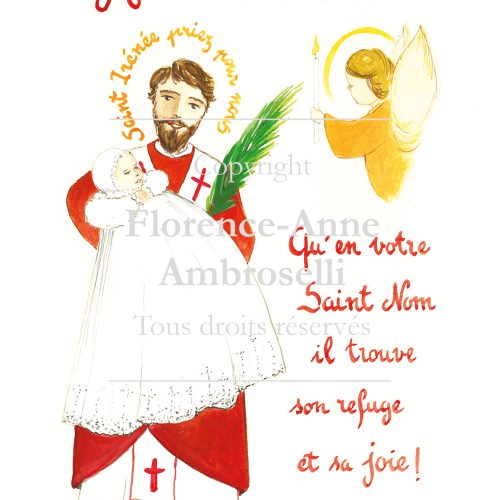 pack 30 images de baptême prénom irénée