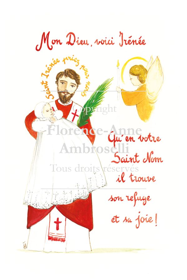 pack 30 images de baptême prénom irénée