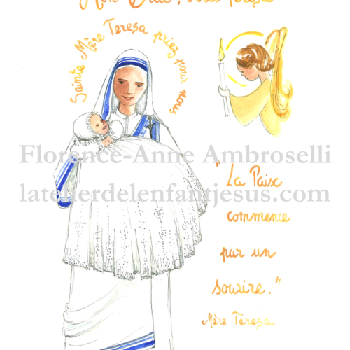 pack 30 images de baptême prénom teresa