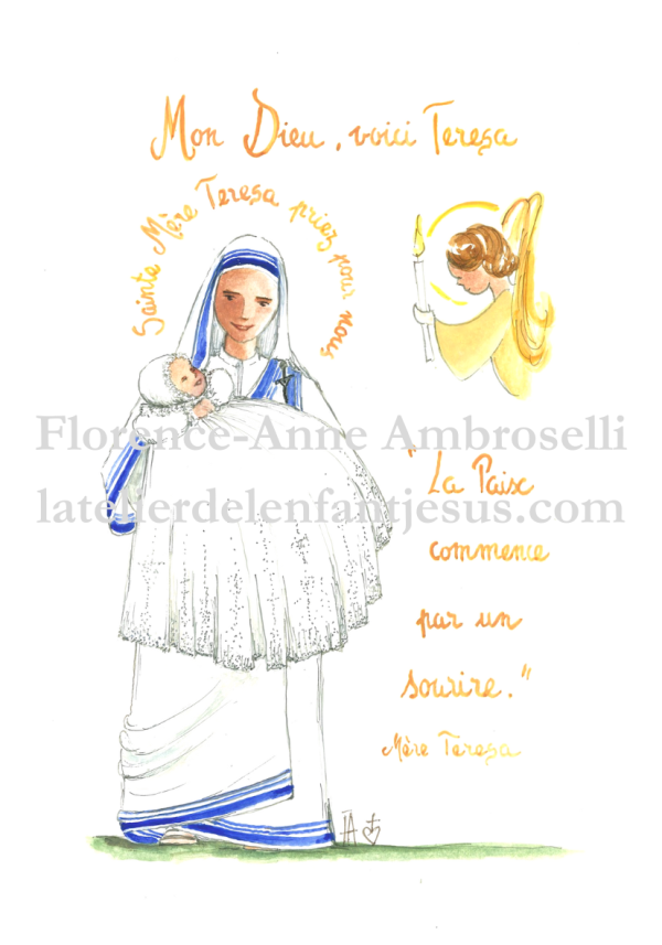pack 30 images de baptême prénom teresa