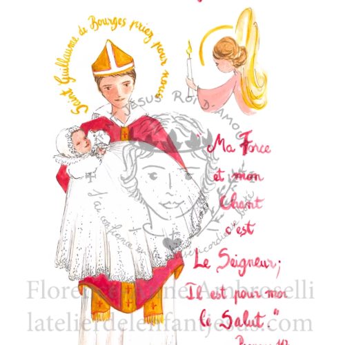 pack 30 images de baptême avec le prénom guillemette