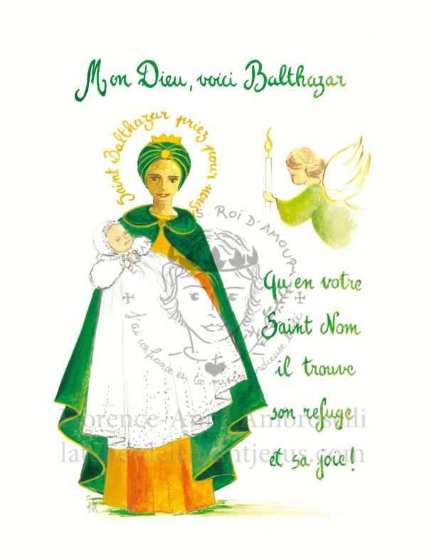 pack 30 images de baptême avec le prénom balthazar