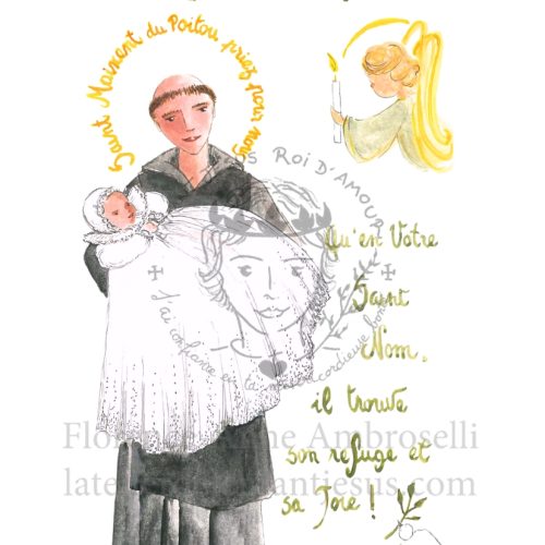 pack 30 images de baptême prénom maxence avec saint maixent du poitou