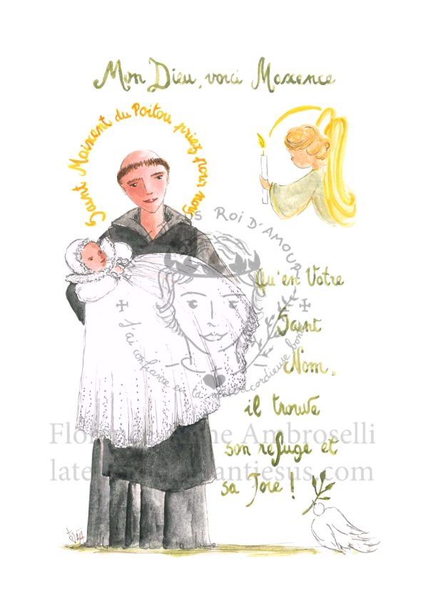 pack 30 images de baptême prénom maxence avec saint maixent du poitou