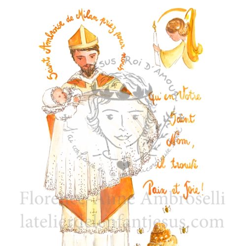 pack 30 images de baptême avec prénom saint ambroise de milan